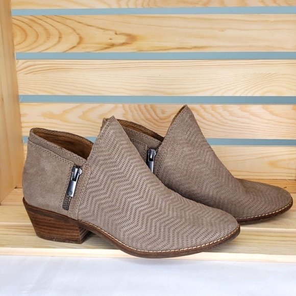 Lucky Brand Suede Zip Booties - Picture 2 of 7